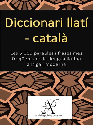 cover image of Diccionari llatí – català